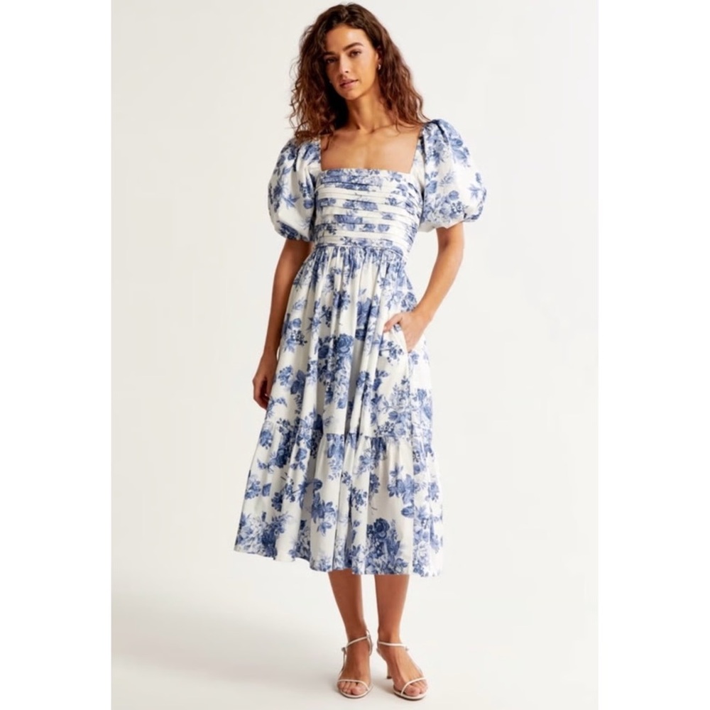 Emerson Puff Sleeve Midi Dress NEW